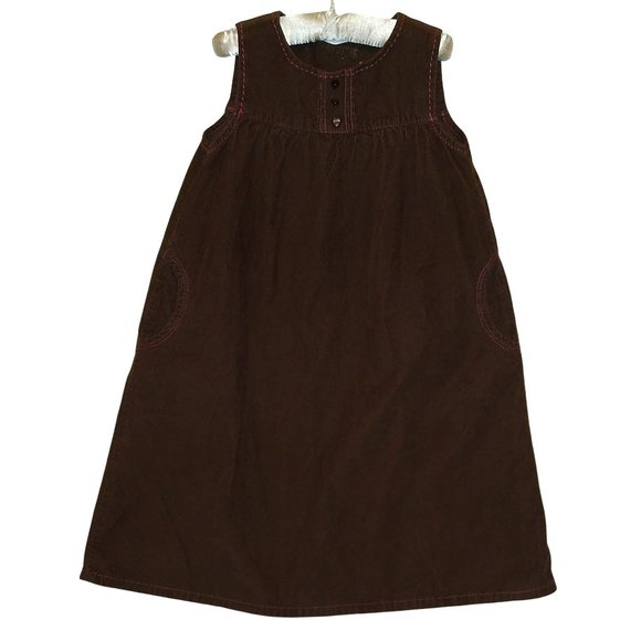 Baby Gap Brown Corduroy Jumper Dress Size 5 5T
